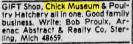 Chick Museum - AUG 1977 FOR SALE